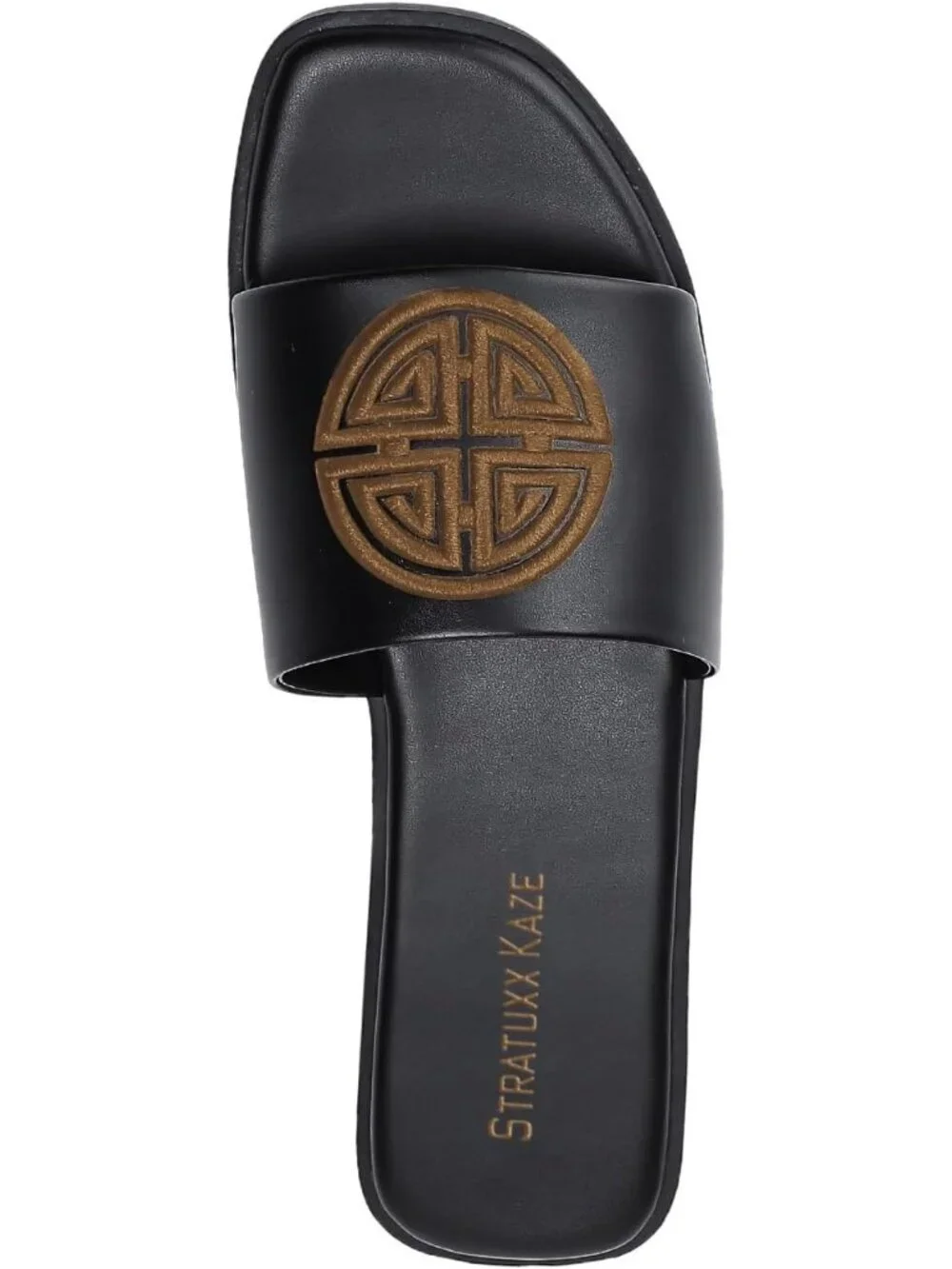 Women's Black Brown Foam Comfy Slide Flat Cute Leather Beach Dress Summer Shoes